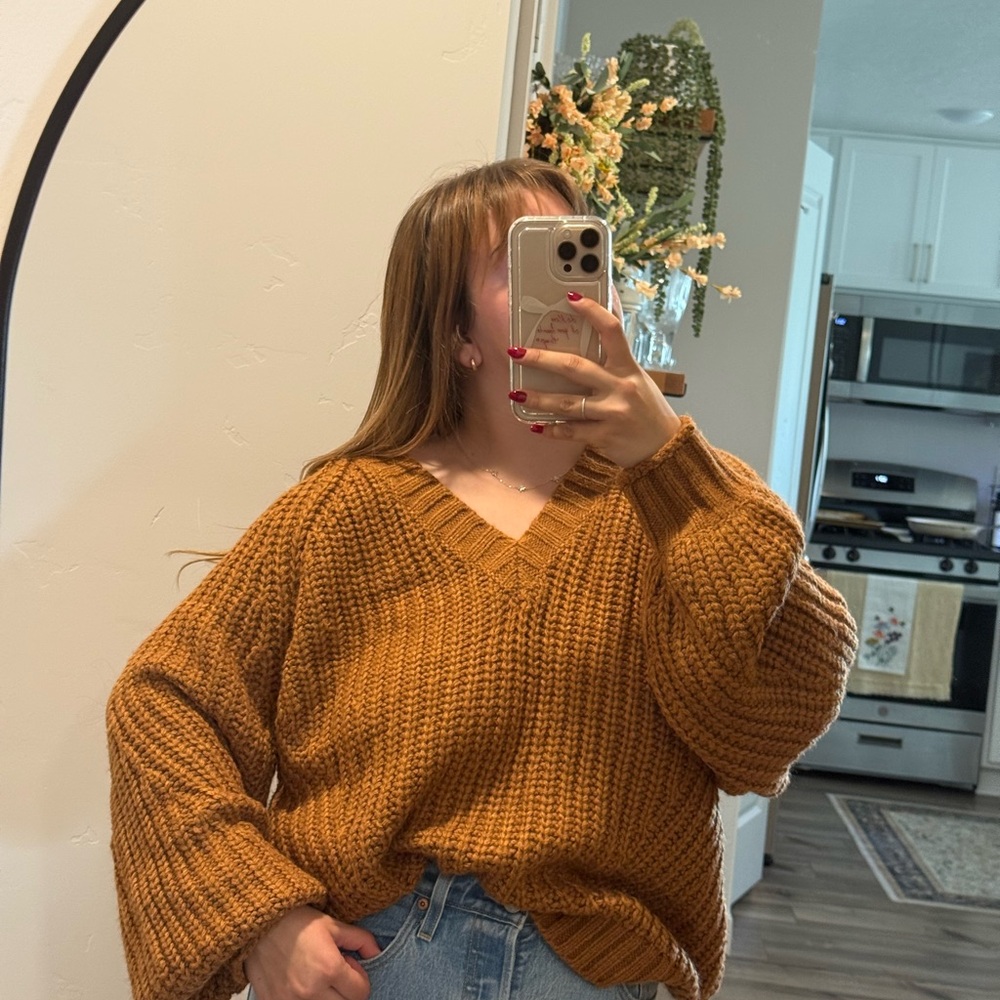Cozy Women's Sweater in Warm Brown